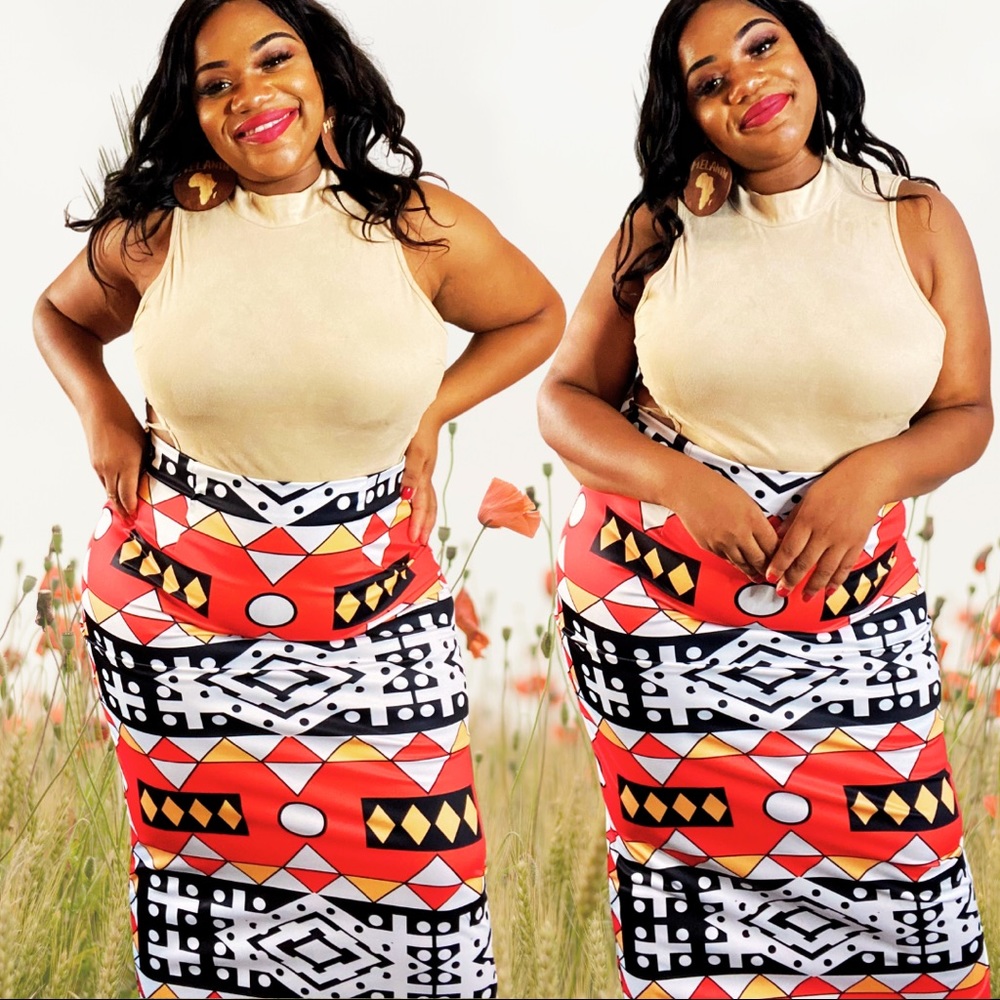 MOTHERLAND+MELANIN HIGHWAISTED SKIRT